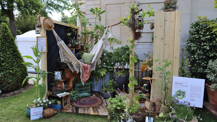 « Robinsonnade », un espace crée par le MFR Institut Rural des Mauges, a gagné le Grand prix Valhor du  balcon fleuri.