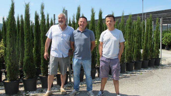 ©photos Valérie Vidril Avec Bruno Micheli, Mauricio et Giacomo Maggazini ont créé en 2008 IdealPiante pour commercialiser les produits de la pépinière à l'étranger (jardineries et paysagistes).