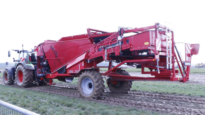 Holmer avait choisi d'exposer son déterreur RRL 200, une machine trainée, plus économique que l'automoteur TerraFelis.