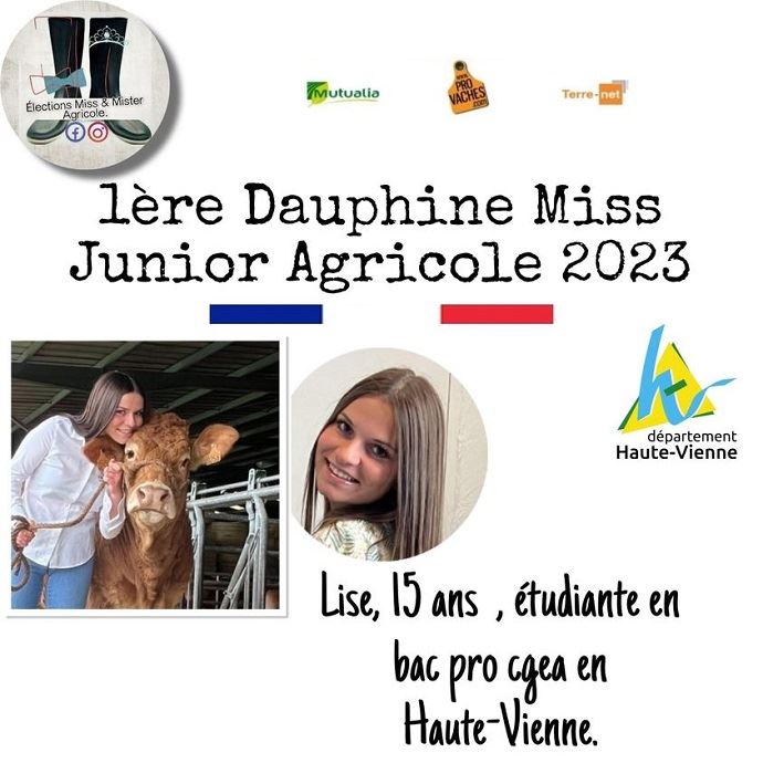 1ere dauphine miss agri junior 2023