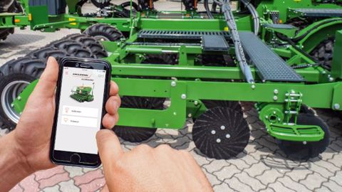 L'application smartphone Amazone mySeeder étalonne le semoir via la connexion Bluetooth.