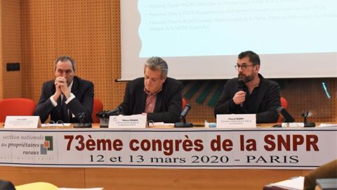 Thierry Bussy, Thierry Pouch et Pascal Madry le 13 mars, au congrès de la SNPR à Paris.